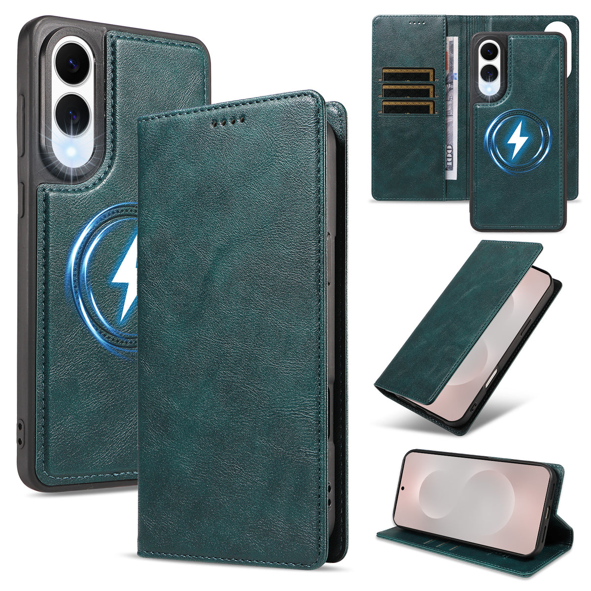For Samsung Galaxy S25 Edge Magnetic Case Detachable 2 in 1 Leather Wallet Phone Cover