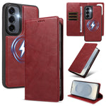 For Samsung Galaxy S24+ / Galaxy S25+ Magnetic Case Detachable 2 in 1 Leather Wallet Phone Cover