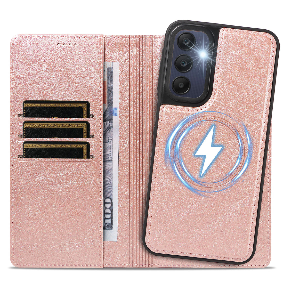 Til Samsung Galaxy A25 5G (Global) (161mm) Magnetisk Cover Aftagelig 2-i-1 Læder Pung Telefoncover