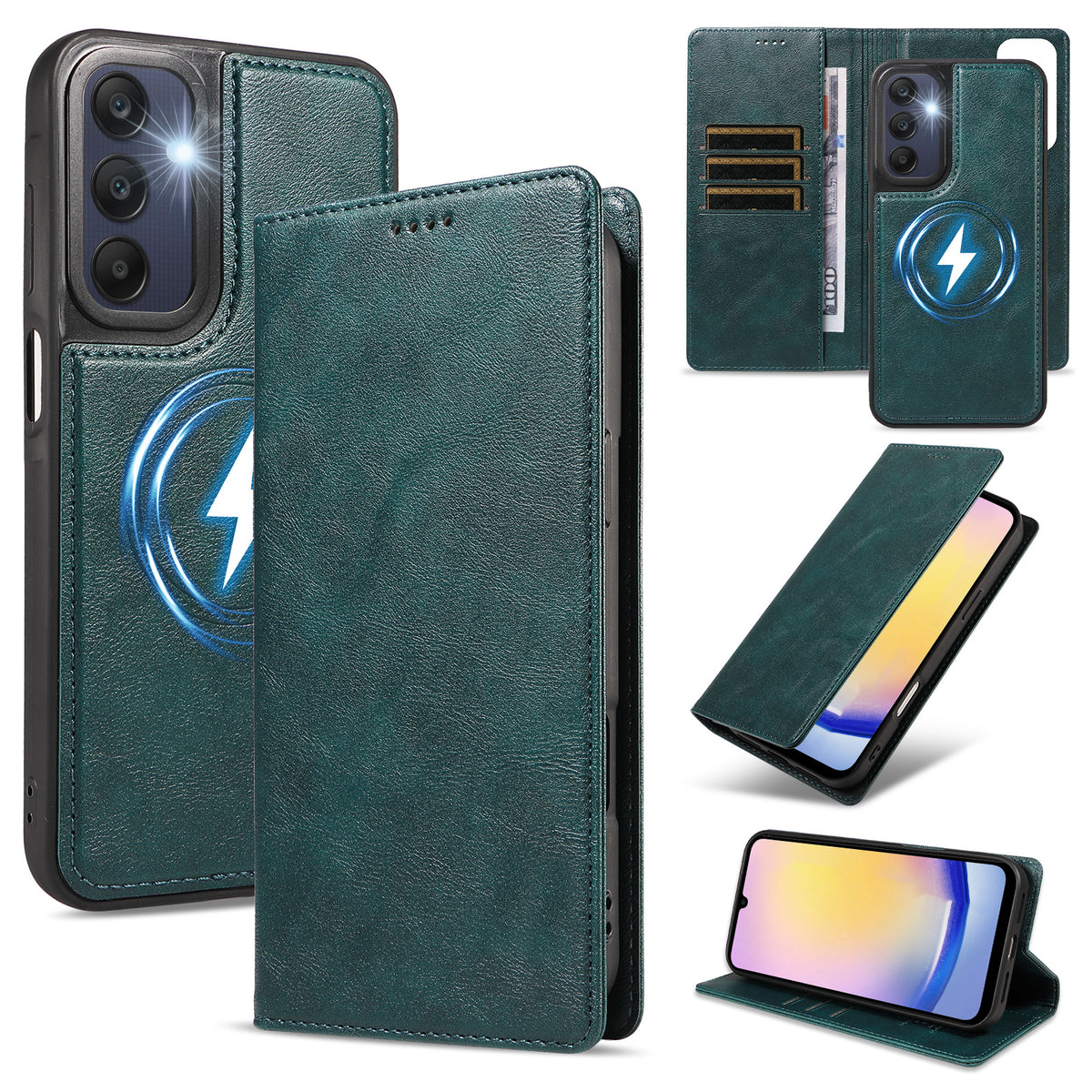 Til Samsung Galaxy A25 5G (Global) (161mm) Magnetisk Cover Aftagelig 2-i-1 Læder Pung Telefoncover