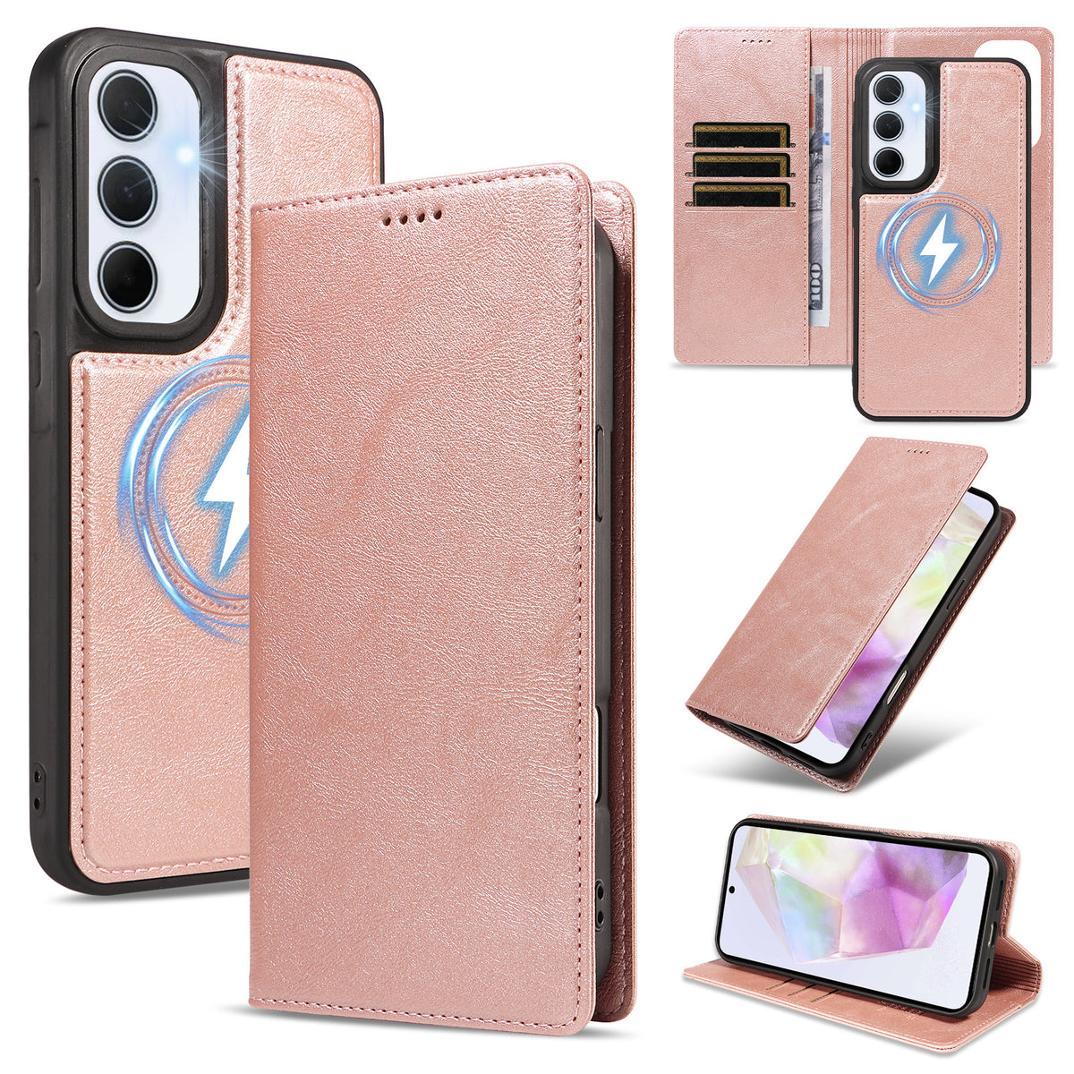 For Samsung Galaxy A35 5G Magnetic Case Detachable 2 in 1 Leather Wallet Phone Cover