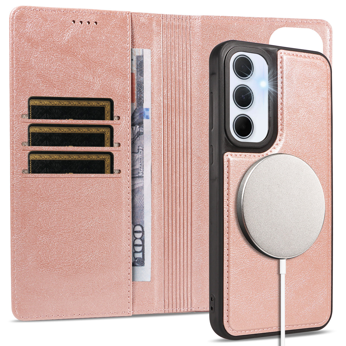 For Samsung Galaxy A35 5G Magnetic Case Detachable 2 in 1 Leather Wallet Phone Cover