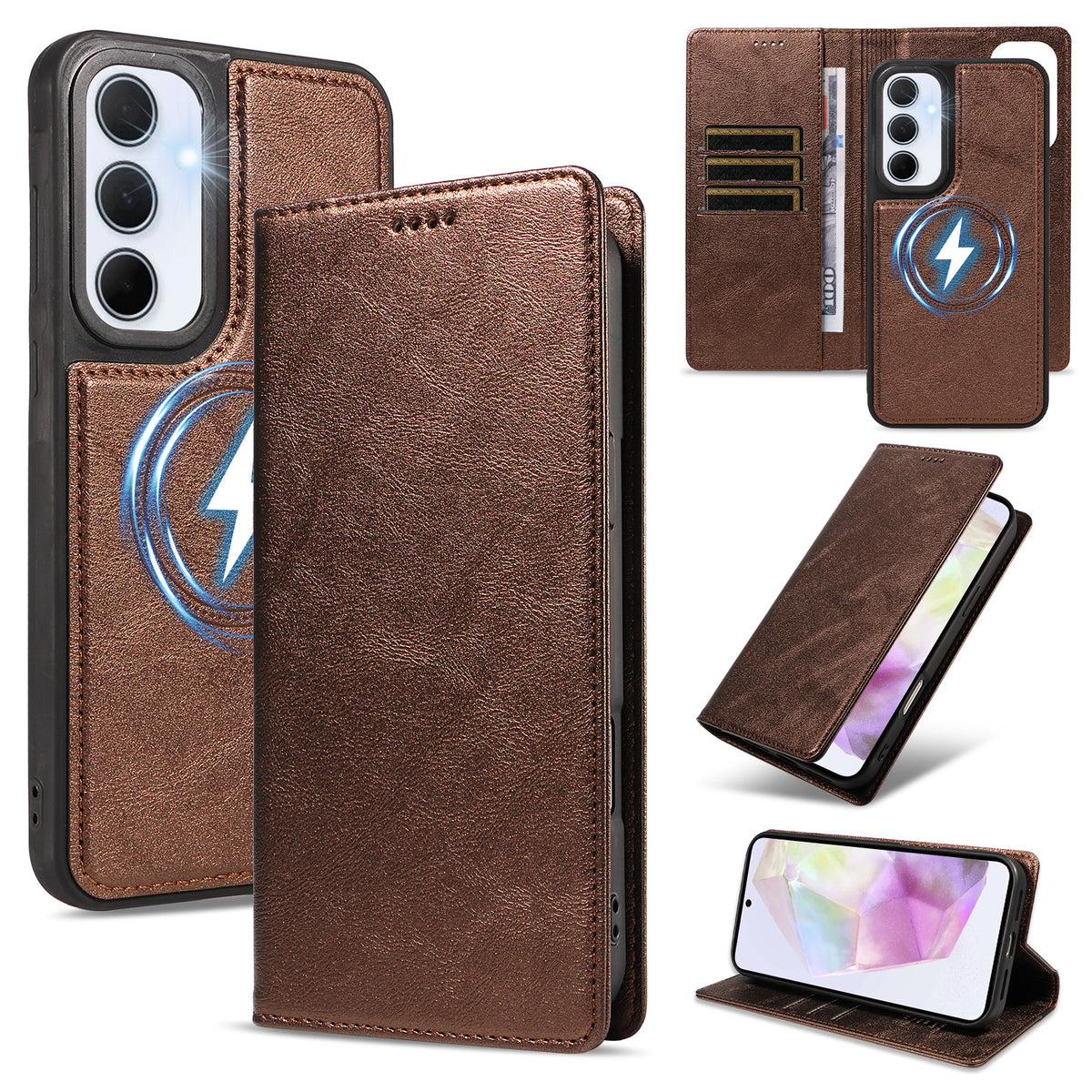 For Samsung Galaxy A35 5G Magnetic Case Detachable 2 in 1 Leather Wallet Phone Cover