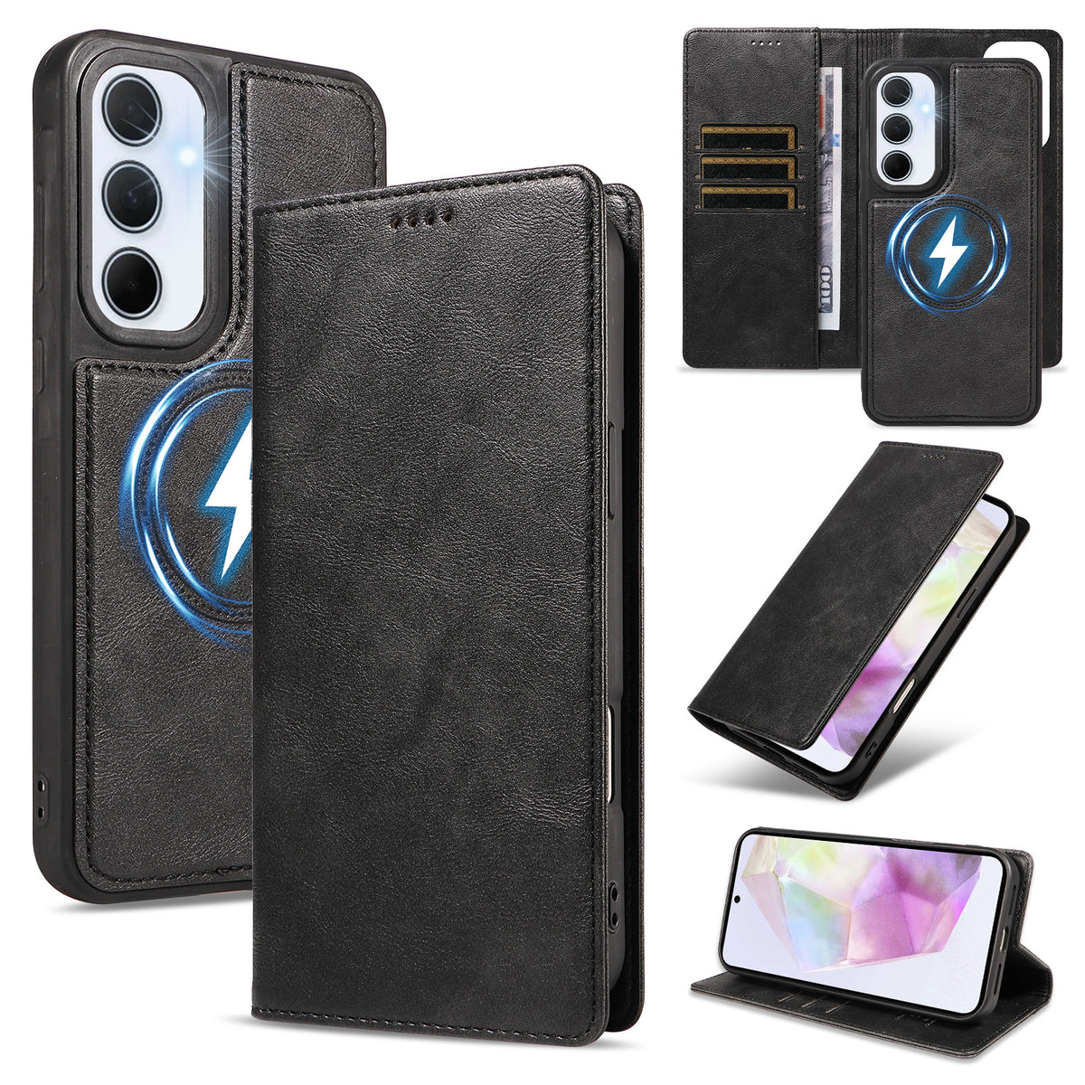 For Samsung Galaxy A35 5G Magnetic Case Detachable 2 in 1 Leather Wallet Phone Cover