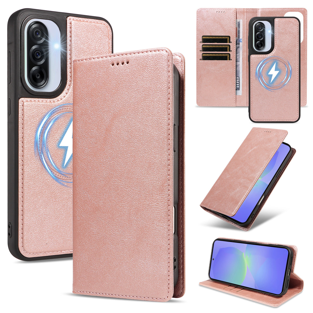 Samsung Galaxy A56 5G / Galaxy A36 5G Magnetiskt fodral Avtagbart 2-i-1 Läderplånboksfodral
