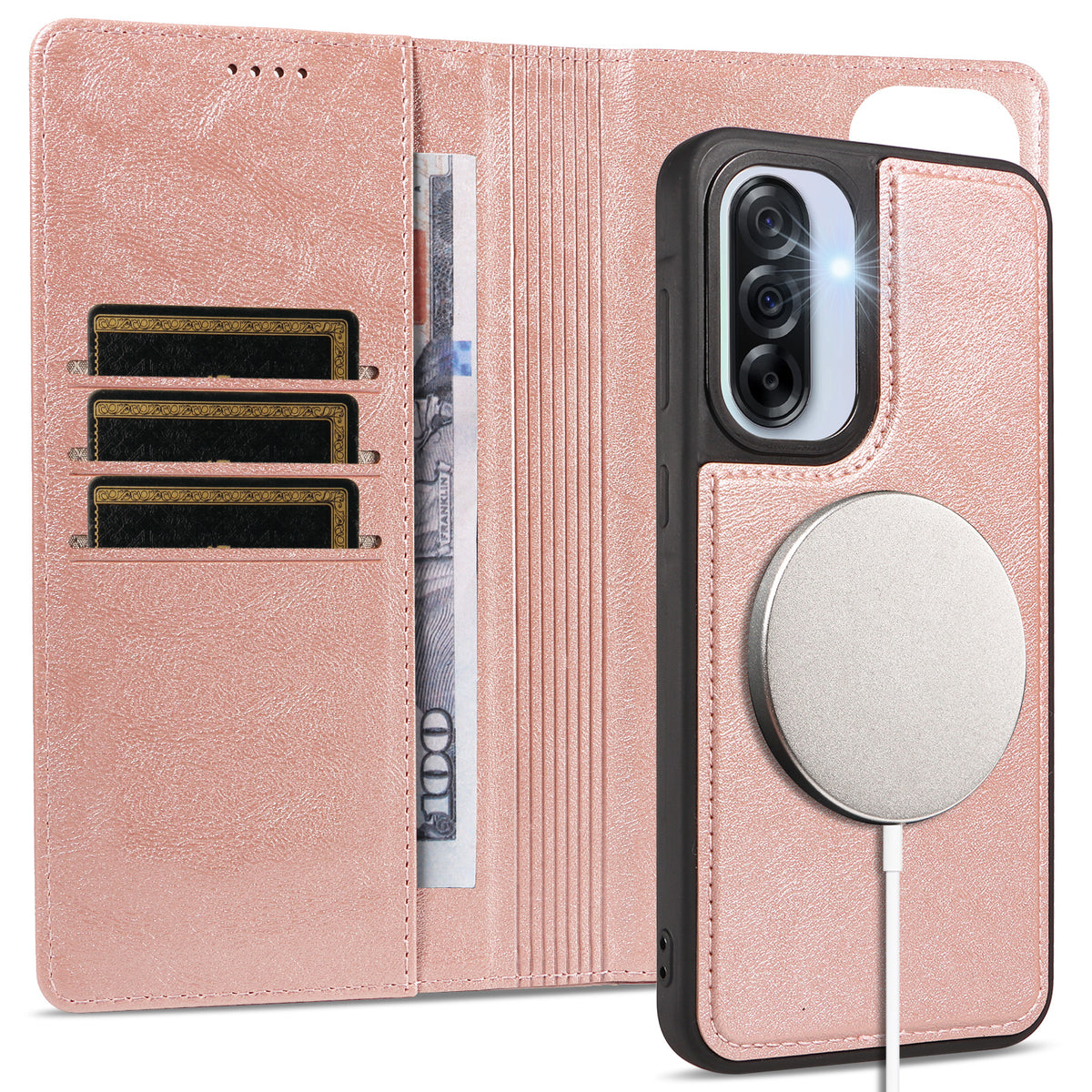 Samsung Galaxy A56 5G / Galaxy A36 5G Magnetiskt fodral Avtagbart 2-i-1 Läderplånboksfodral
