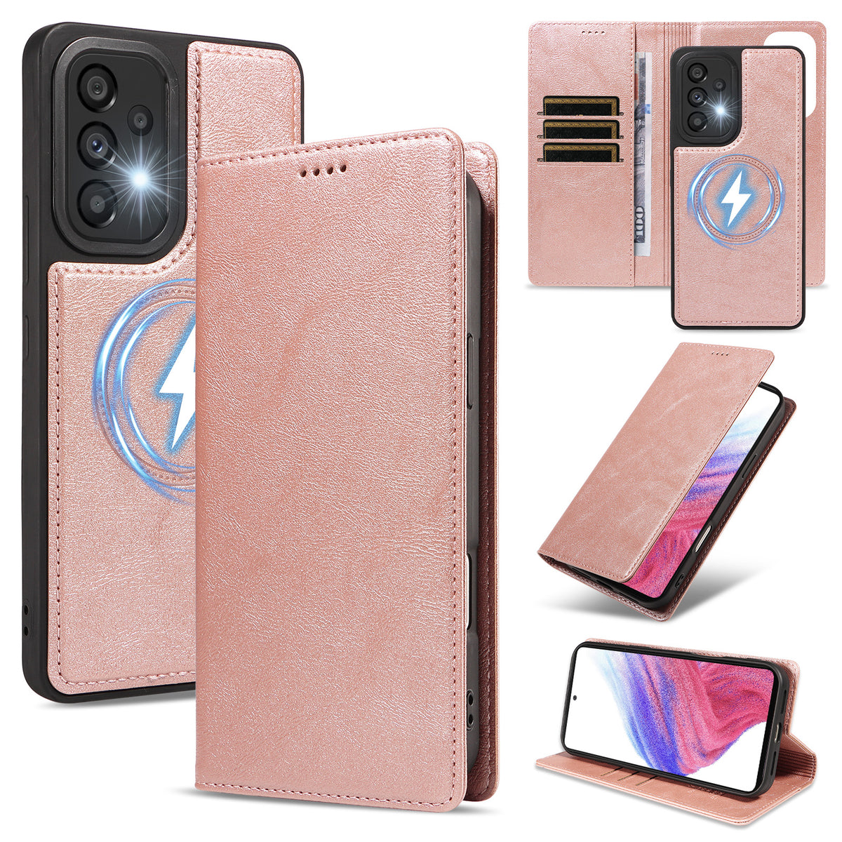 For Samsung Galaxy A53 5G Magnetic Case Detachable 2 in 1 Leather Wallet Phone Cover