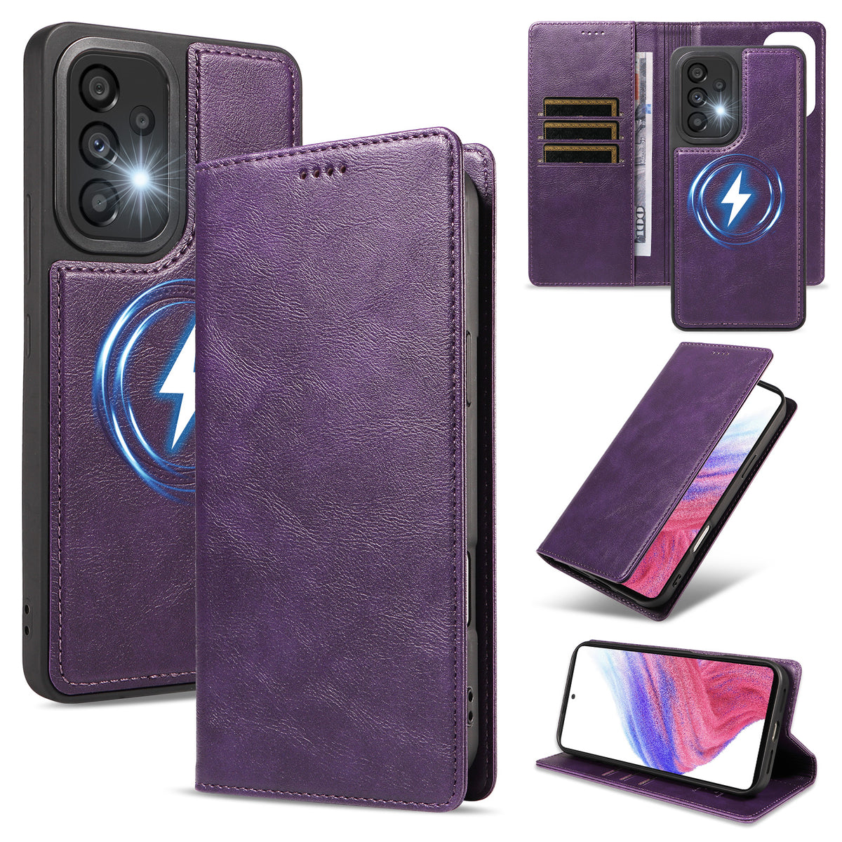 For Samsung Galaxy A53 5G Magnetic Case Detachable 2 in 1 Leather Wallet Phone Cover