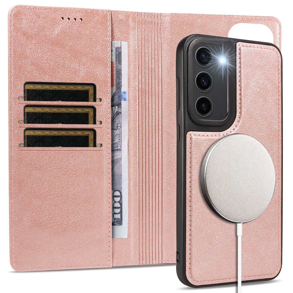 Samsung Galaxy S23+ Magnetiskt skal Avtagbart 2-i-1 Läderplånboksfodral