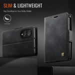 AUTSPACE for Samsung Galaxy Z Fold8 A11 Case RFID Blocking Retro Leather Cell Phone Wallet Cover