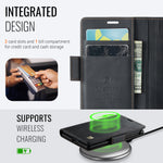 AUTSPACE for Samsung Galaxy Z Fold8 A11 Case RFID Blocking Retro Leather Cell Phone Wallet Cover