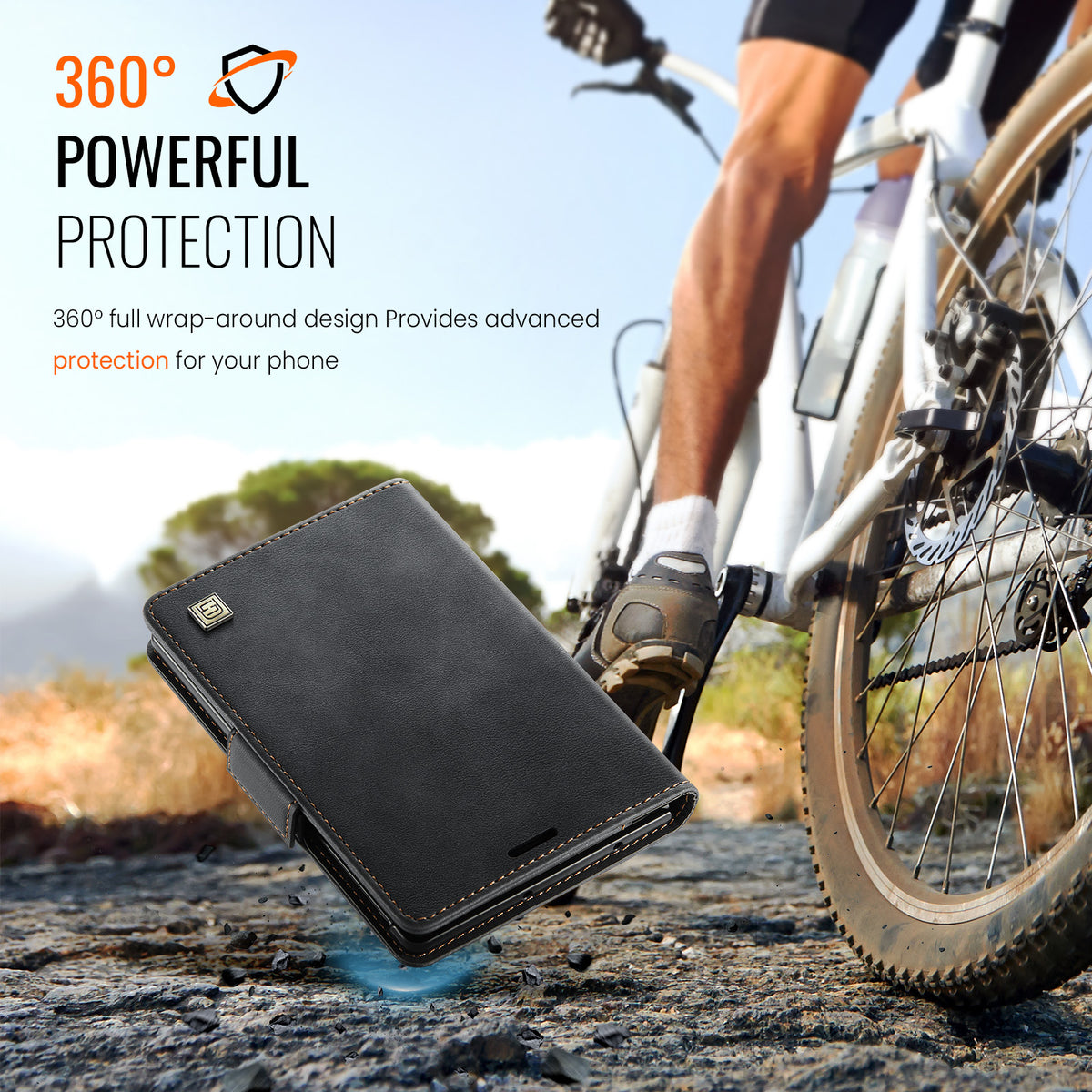 AUTSPACE for Samsung Galaxy Z Fold8 A11 Case RFID Blocking Retro Leather Cell Phone Wallet Cover