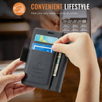 AUTSPACE for Samsung Galaxy Z Fold8 A11 Case RFID Blocking Retro Leather Cell Phone Wallet Cover