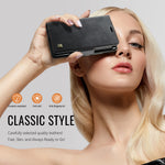 AUTSPACE for Samsung Galaxy Z Fold8 A11 Case RFID Blocking Retro Leather Cell Phone Wallet Cover