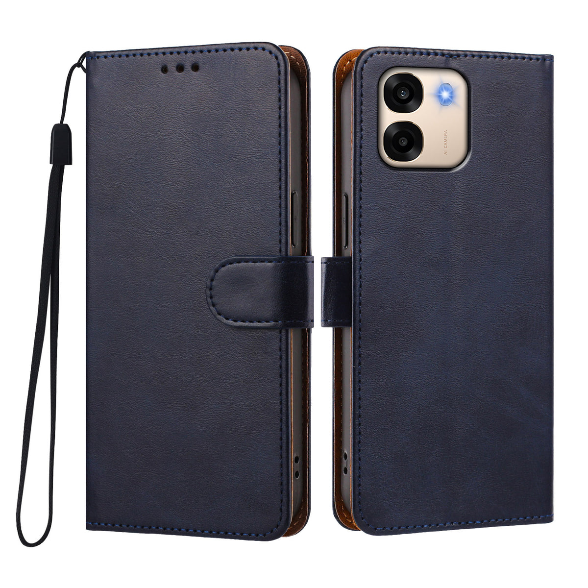 For Oppo A6x 4G / Oppo A6x 5G (India) / OPPO A6s 5G / Oppo A6 4G / Oppo A6 5G (Global) / Oppo A6t 4G / Oppo A6t 5G / Oppo A6t Pro 4G / Oppo A6c 4G / Oppo K14x 5G / Oppo A6x 5G Case Wallet Flip Stand PU Leather Phone Cover with Wrist Strap