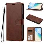 For iPhone 16 Case Wallet Flip Stand PU Leather Phone Cover with Wrist Strap