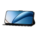For iPhone 16 Case Heart Pattern PU Leather Flip Wallet Stand Phone Cover with Wrist Strap