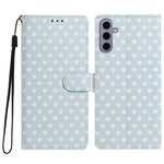Til Samsung Galaxy A16 4G / A16 5G etui med hjerte-mønster, PU-læder flip wallet stand telefoncover med håndledsrem