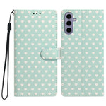 Til Samsung Galaxy A16 4G / A16 5G etui med hjerte-mønster, PU-læder flip wallet stand telefoncover med håndledsrem