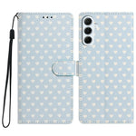 For Samsung Galaxy A56 5G Case Heart Pattern PU Leather Flip Wallet Stand Phone Cover with Wrist Strap