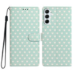 For Samsung Galaxy A56 5G Case Heart Pattern PU Leather Flip Wallet Stand Phone Cover with Wrist Strap