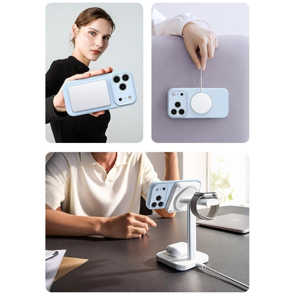For iPhone 18 Pro Max / 17 Pro Max Case Compatible with MagSafe Precise Cutouts PC + Liquid Silicone Phone Cover