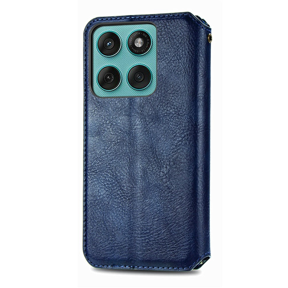 Phone Case For Motorola Moto G17 4G / G17 Power 4G / G15 4G / G15 Power 4G, Rhombus Imprint PU Leather Wallet Cover