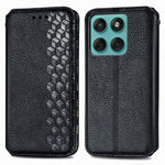 Phone Case For Motorola Moto G17 4G / G17 Power 4G / G15 4G / G15 Power 4G, Rhombus Imprint PU Leather Wallet Cover