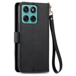 Phone Case For Motorola Moto G17 4G / G17 Power 4G / G15 4G / G15 Power 4G , RFID Blocking Zipper Pocket Leather Wallet Phone Cover with Strap