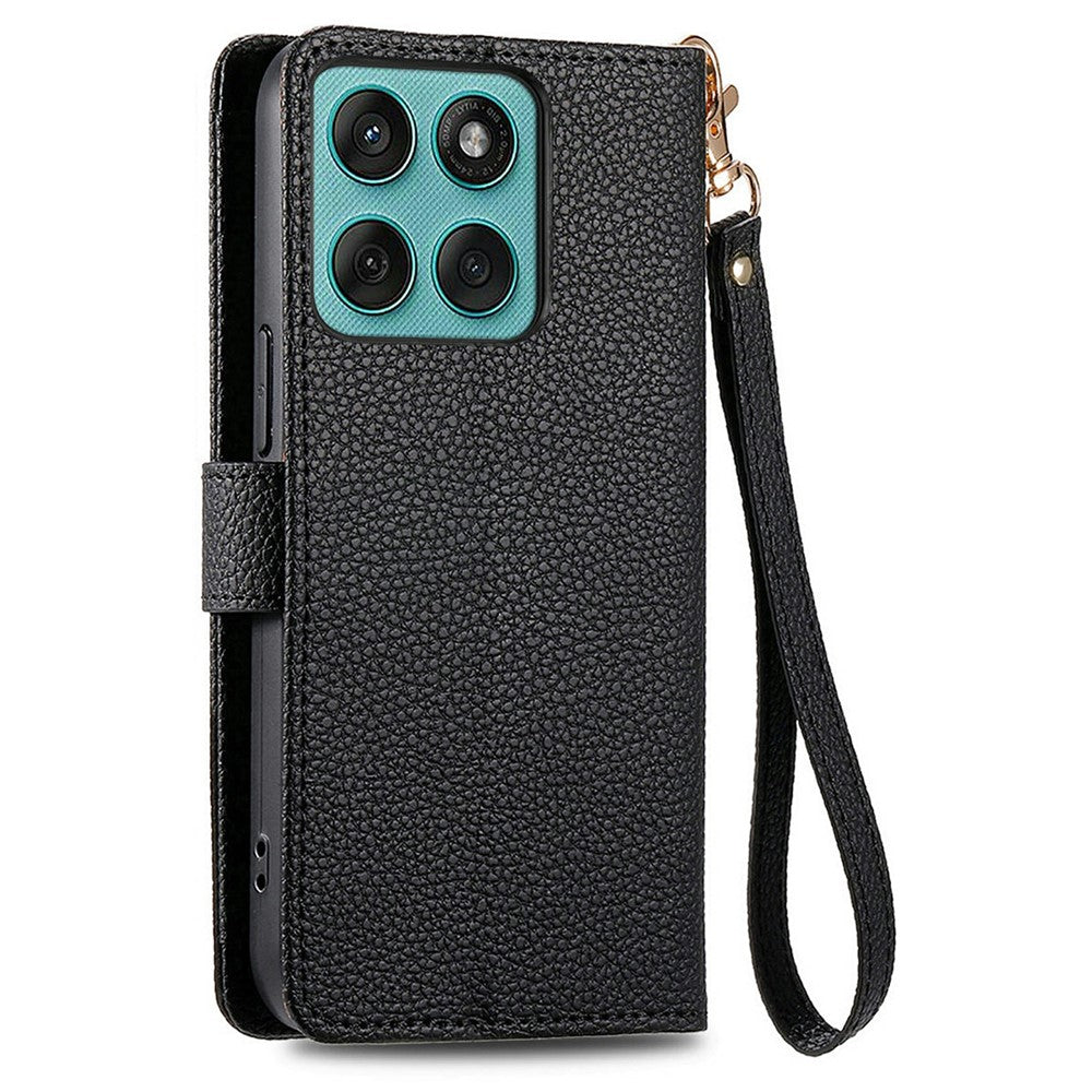 Phone Case For Motorola Moto G17 4G / G17 Power 4G / G15 4G / G15 Power 4G , RFID Blocking Zipper Pocket Leather Wallet Phone Cover with Strap