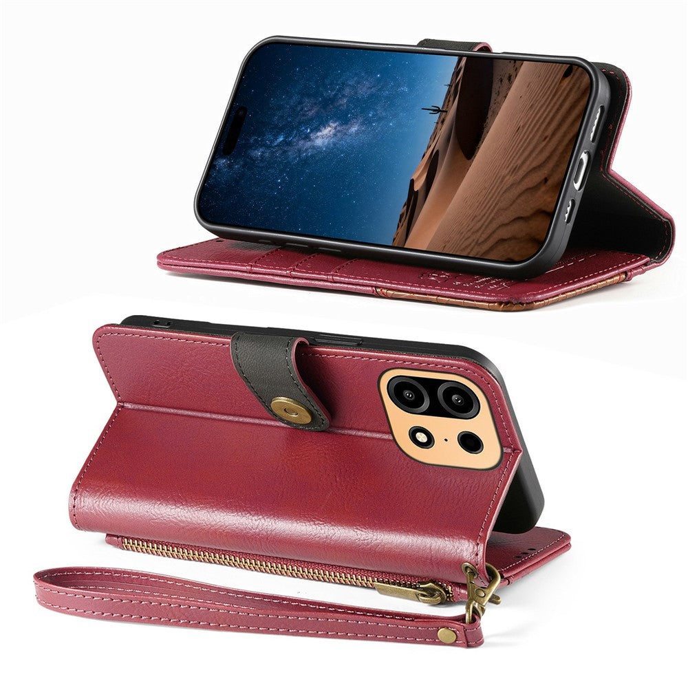 For OnePlus Turbo 6X Pro 5G Case Color Splicing PU Leather Flip Shockproof Phone Cover with Wrist Strap