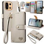 For OnePlus Turbo 6X Pro 5G Case RFID Blocking Zipper Pocket Leather Wallet Phone Cover with Strap
