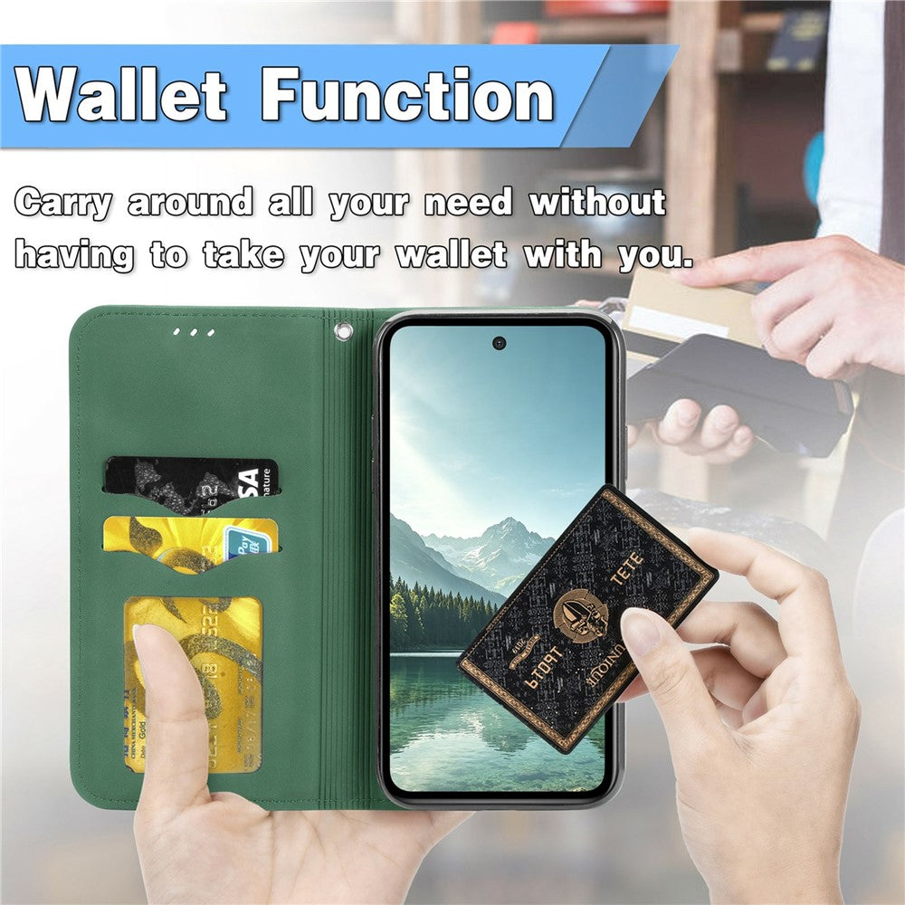 For OnePlus Turbo 6X Pro 5G Leather Case with Card Holder Magnetic Absorption Phone Cover