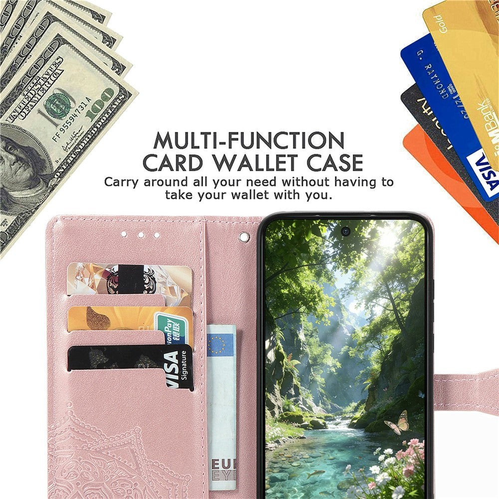 For OnePlus Turbo 6X Pro 5G Wallet Case Mandala Flower Leather Phone Cover Stand