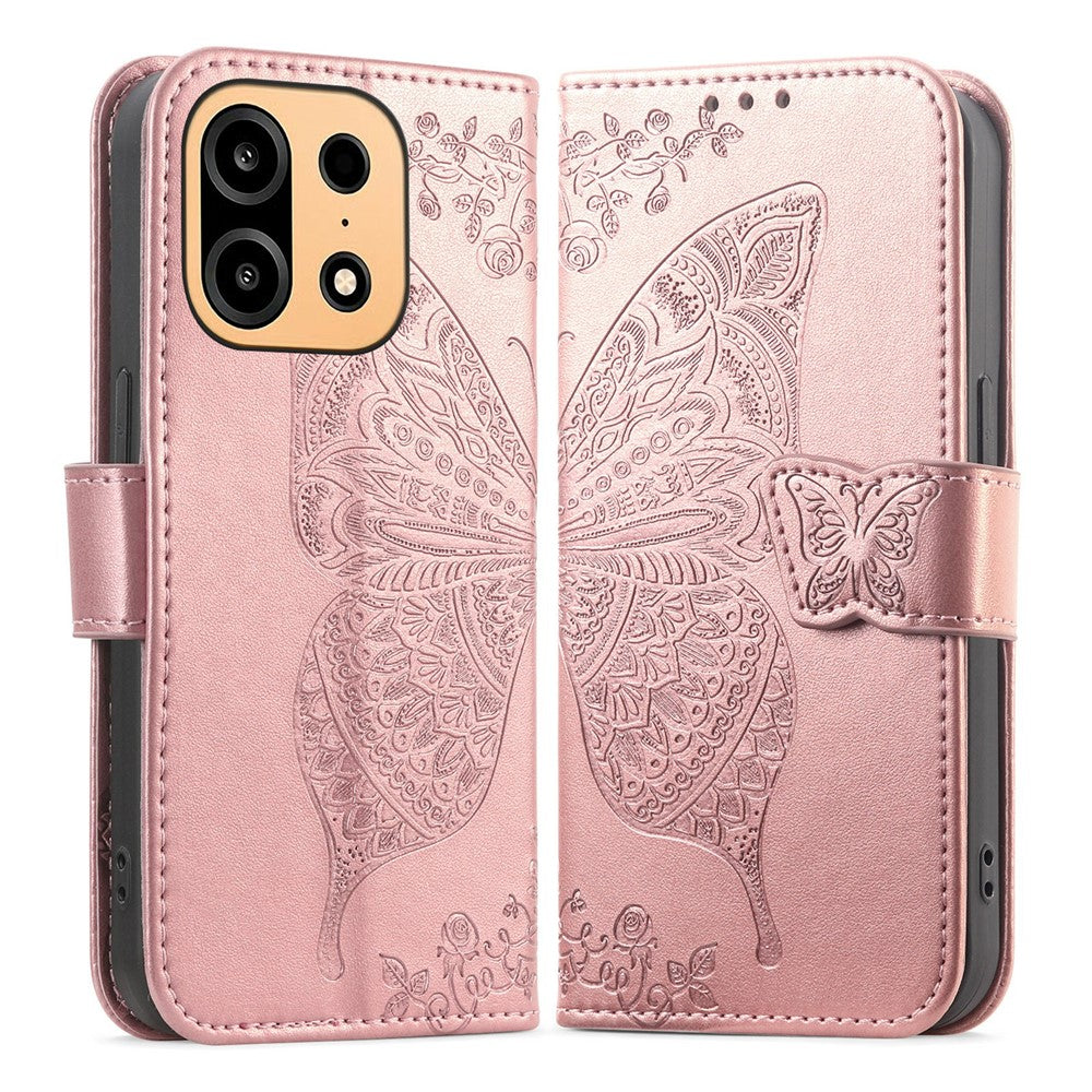 For OnePlus Turbo 6X Pro 5G Case with Strap Butterfly Pattern PU Leather Wallet Phone Cover