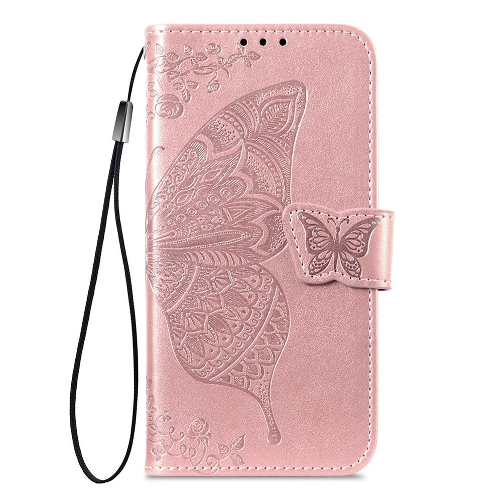 For OnePlus Turbo 6X Pro 5G Case with Strap Butterfly Pattern PU Leather Wallet Phone Cover
