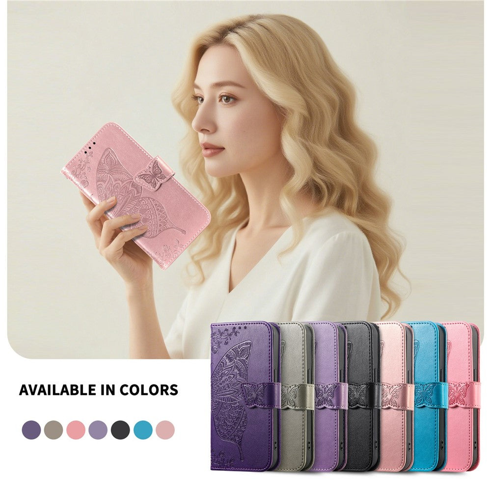 For OnePlus Turbo 6X Pro 5G Case with Strap Butterfly Pattern PU Leather Wallet Phone Cover