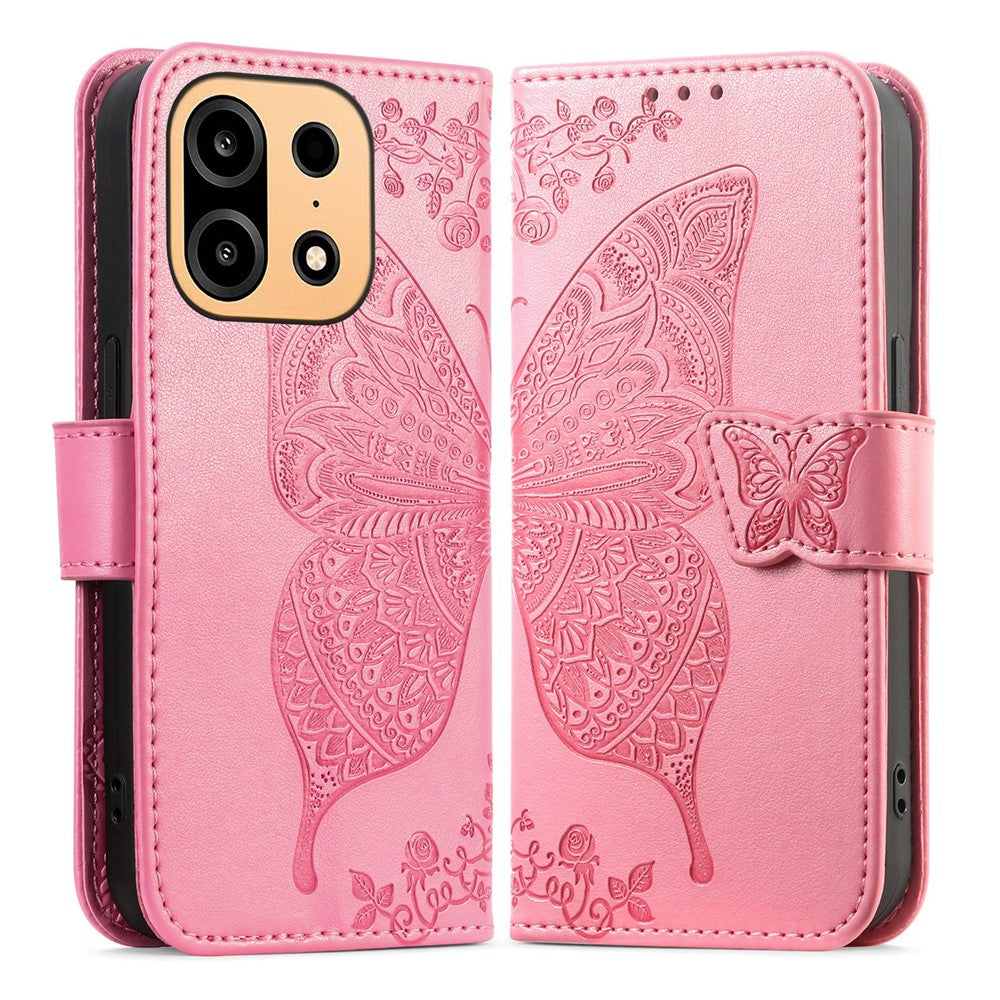 For OnePlus Turbo 6X Pro 5G Case with Strap Butterfly Pattern PU Leather Wallet Phone Cover