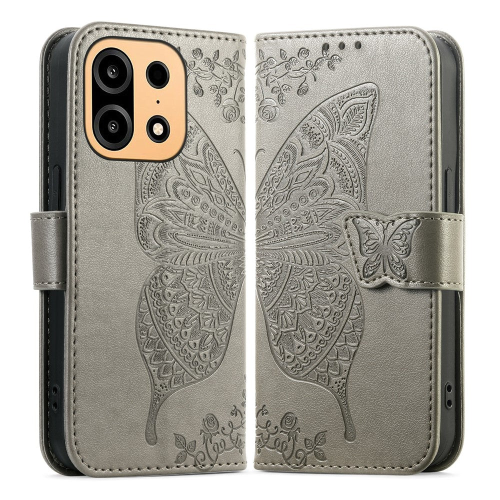 For OnePlus Turbo 6X Pro 5G Case with Strap Butterfly Pattern PU Leather Wallet Phone Cover