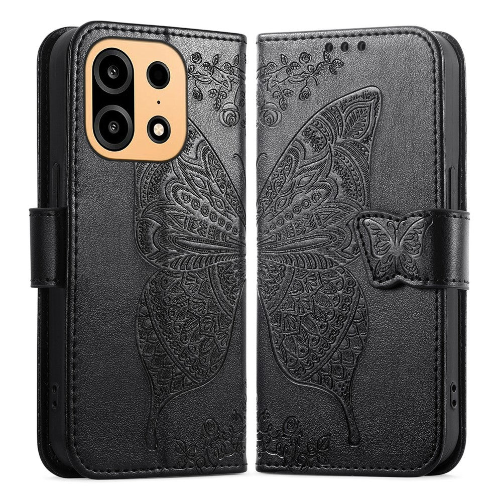 For OnePlus Turbo 6X Pro 5G Case with Strap Butterfly Pattern PU Leather Wallet Phone Cover