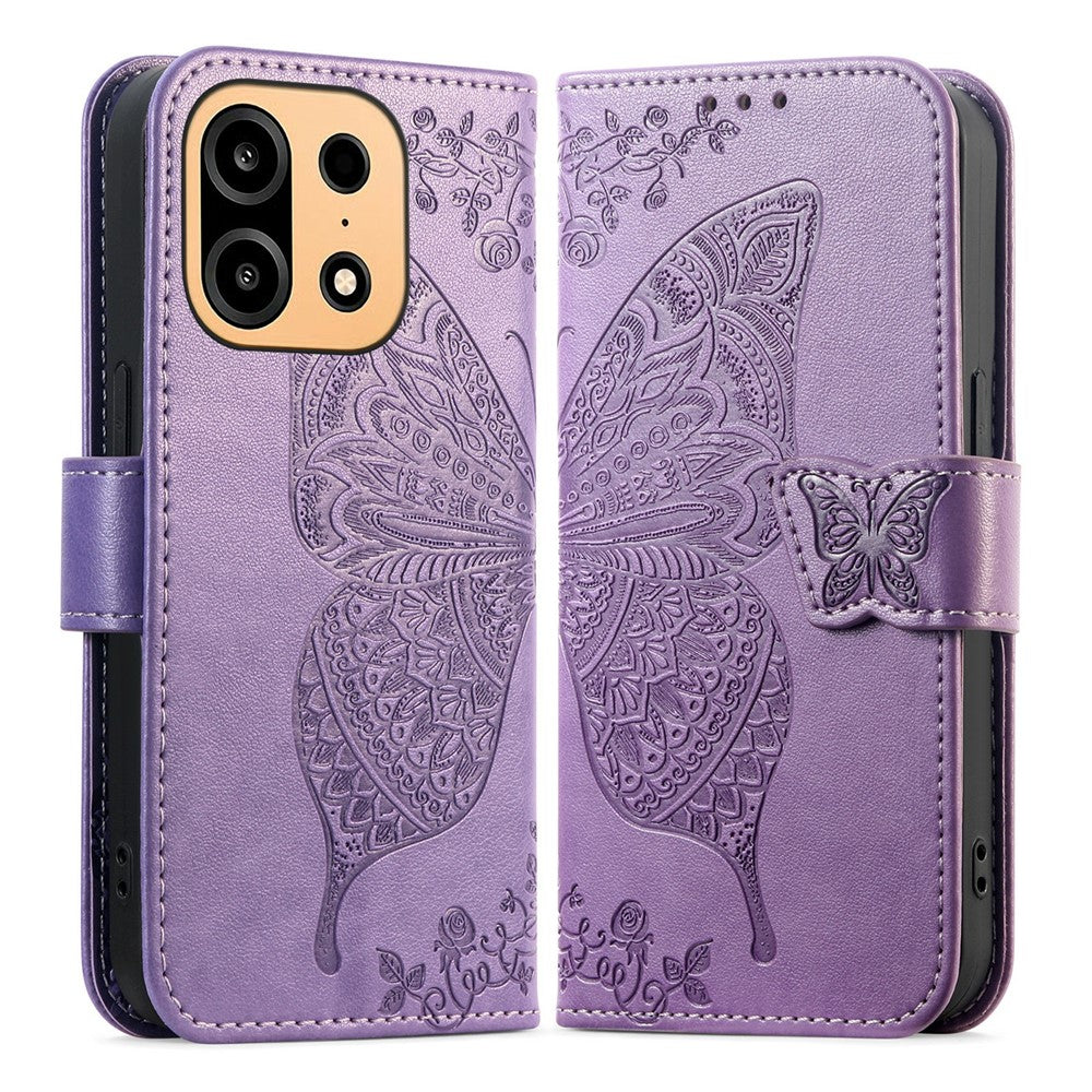 For OnePlus Turbo 6X Pro 5G Case with Strap Butterfly Pattern PU Leather Wallet Phone Cover
