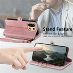 For OnePlus Turbo 6X Pro 5G Case Zipper Wallet Geometry Lines Leather Phone Cover with Strap