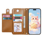 For OnePlus Turbo 6X Pro 5G Leather Case Cartoon Cat Pattern Wallet Stand Phone Cover with Wrist Strap