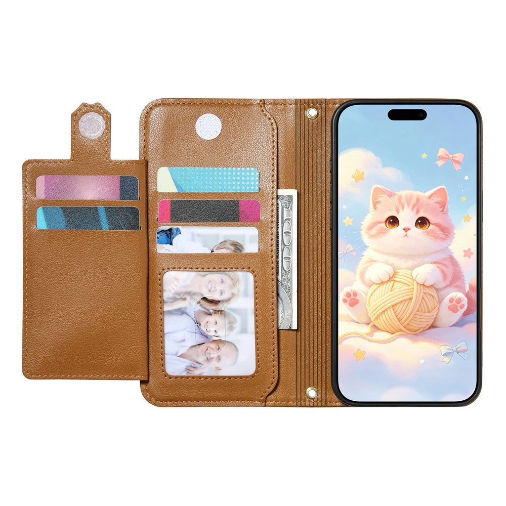 For OnePlus Turbo 6X Pro 5G Leather Case Cartoon Cat Pattern Wallet Stand Phone Cover with Wrist Strap