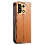 Til OnePlus Turbo 6X Pro 5G Etui Pung Tre-farvet Syning Læder Telefoncover med Elastisk Håndrem