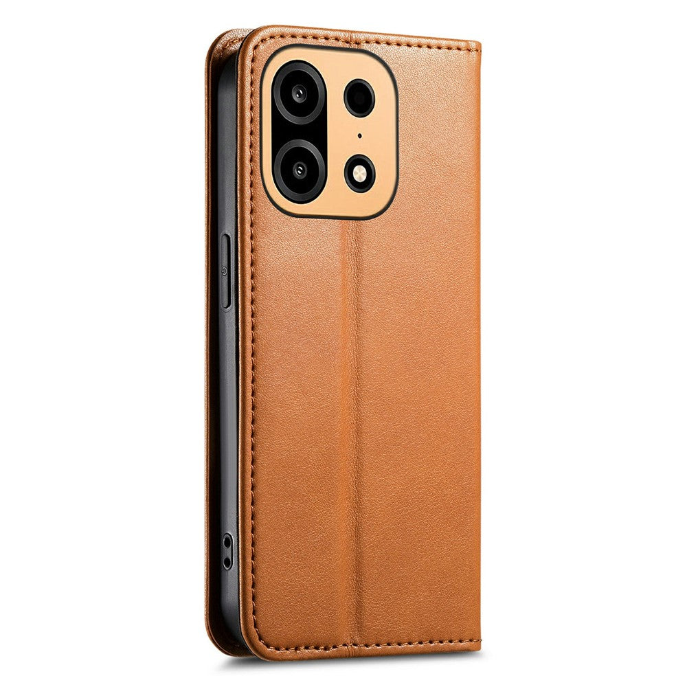 Til OnePlus Turbo 6X Pro 5G Etui Pung Tre-farvet Syning Læder Telefoncover med Elastisk Håndrem
