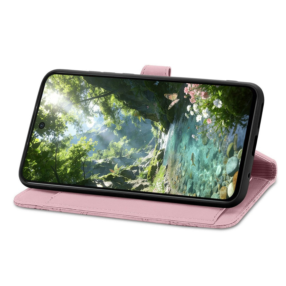 For OnePlus Turbo 6X Pro 5G Zipper Wallet Case with Strap Flower Imprint PU Leather Phone Cover