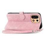 For OnePlus Turbo 6X Pro 5G Zipper Wallet Case with Strap Flower Imprint PU Leather Phone Cover