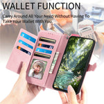 For OnePlus Turbo 6X Pro 5G Zipper Wallet Case with Strap Flower Imprint PU Leather Phone Cover