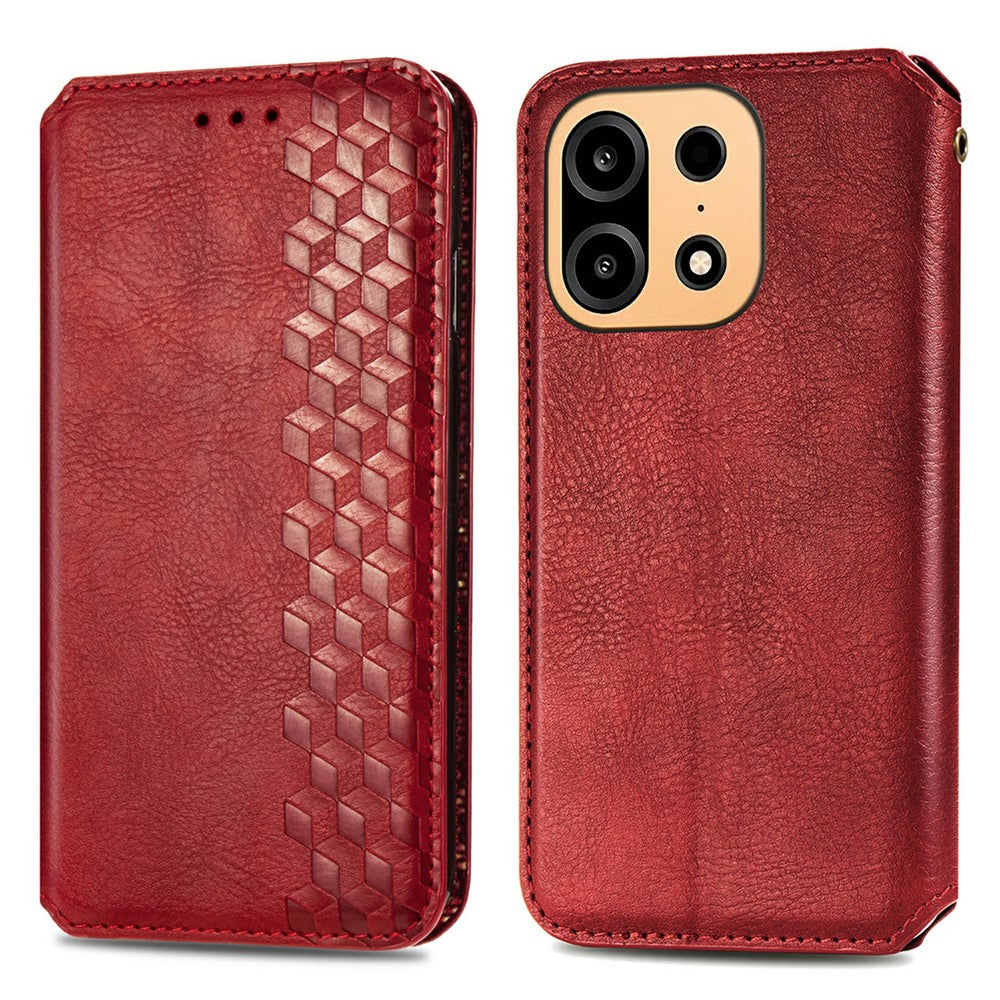 Til OnePlus Turbo 6X Pro 5G Etui Rhombus Præg PU Læder Pung Telefoncover